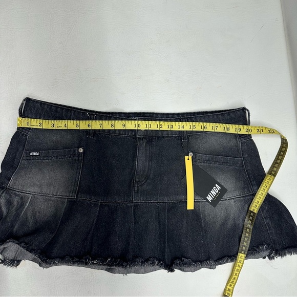 NWT MINGA London NYA BLACK PLEATED MINI SKIRT 38” size 14 - Picture 9 of 9